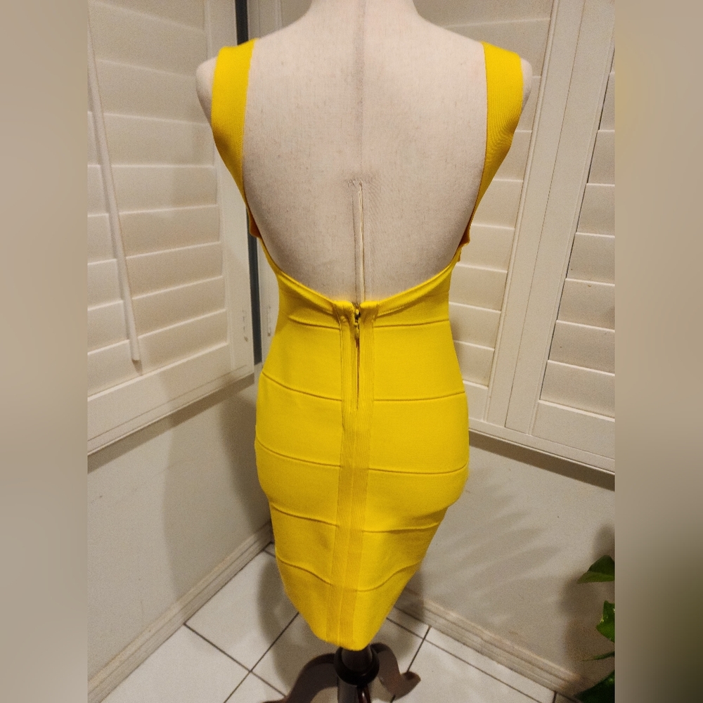 Yellow bandage dress
